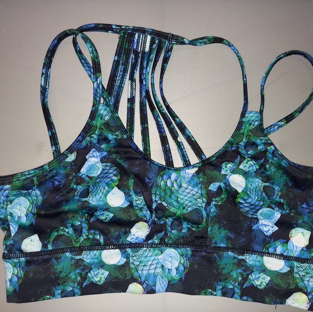 CVG Old School Mermaid Skulls Sports Bra